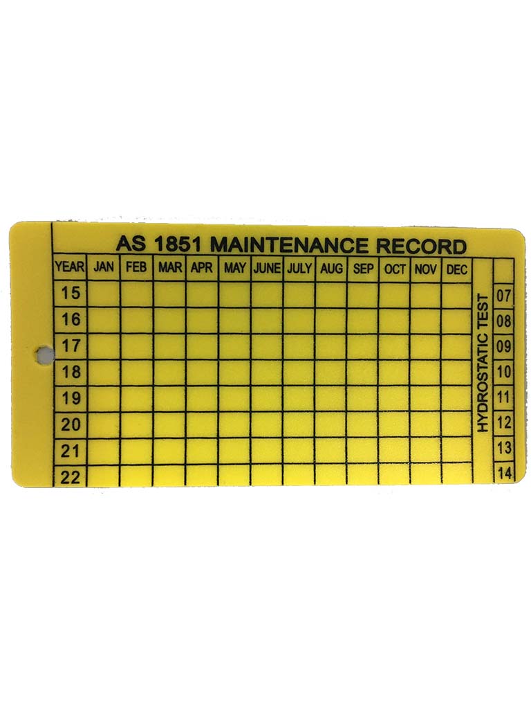 Service Inspection Tag - Plastic
