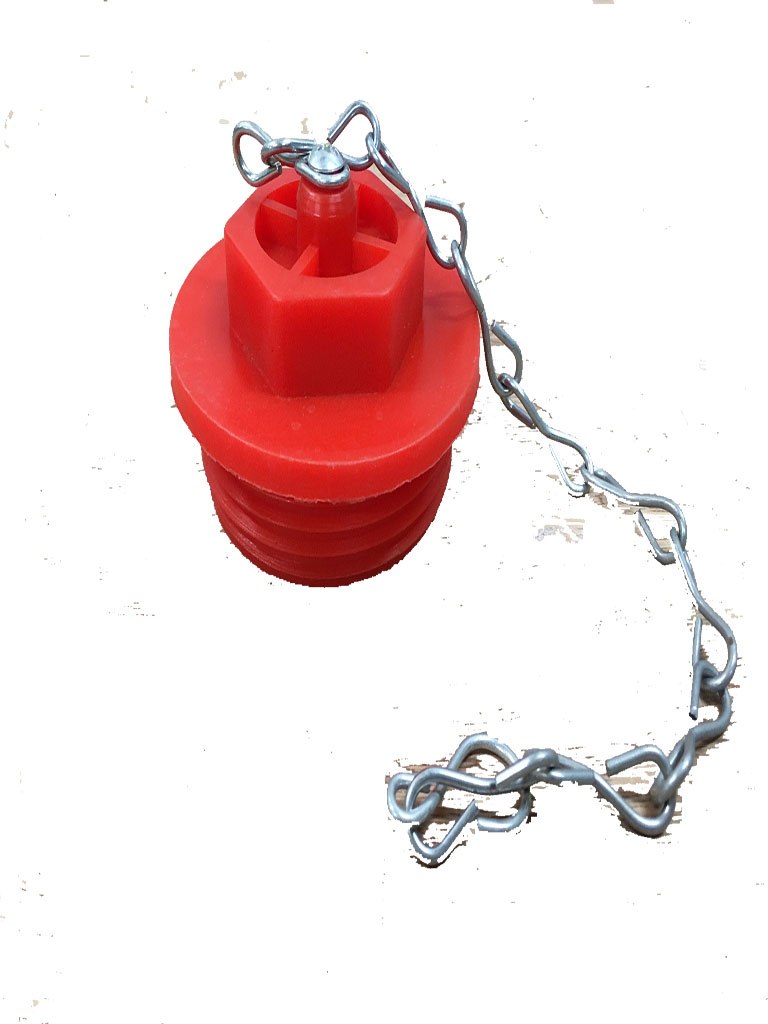 NSW Plug Male & Chain Plastic (Red)