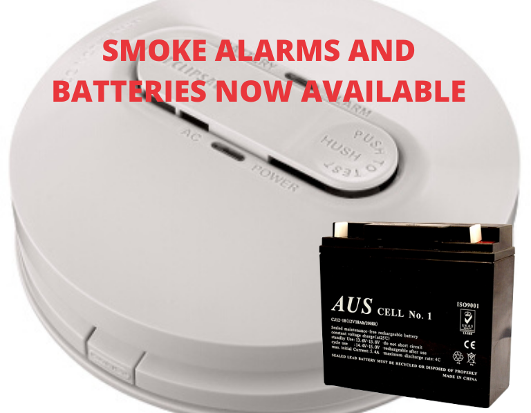Lead Acid Batteries and Smoke Alarms Now Available at Firex Warehouses and in our SSDU's