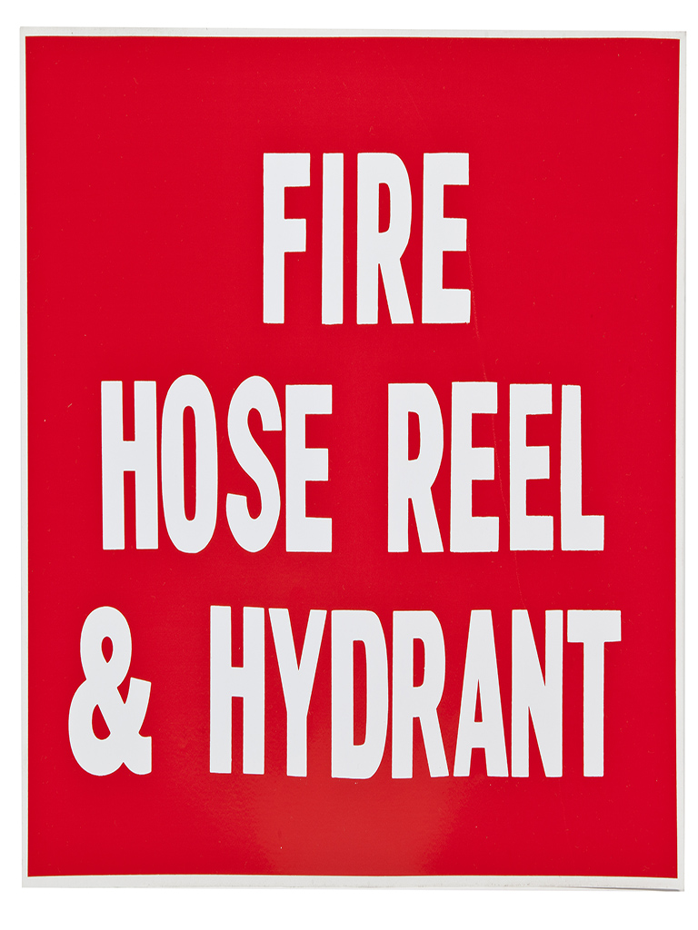 Location Sign - Fire Hose Reel & Hydrant - Sticker Medium