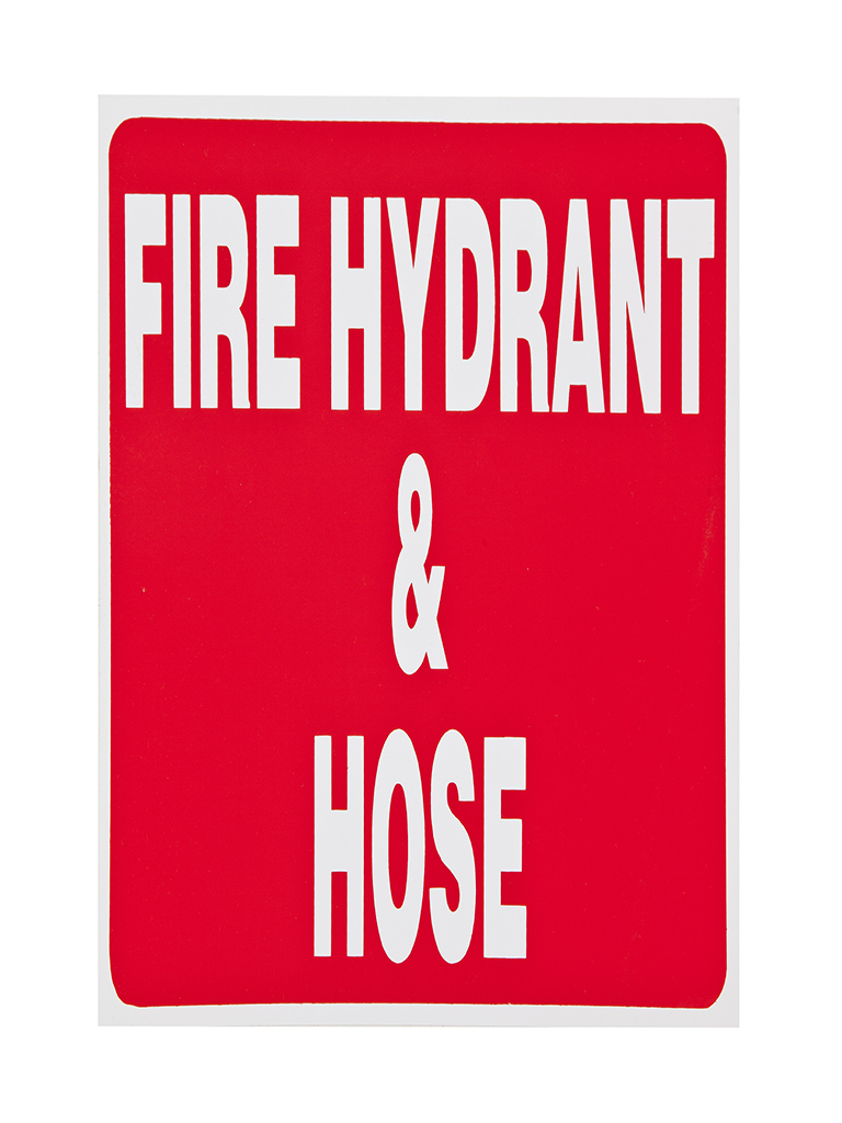 Location Sign - Fire Hydrant & Hose - Plastic
