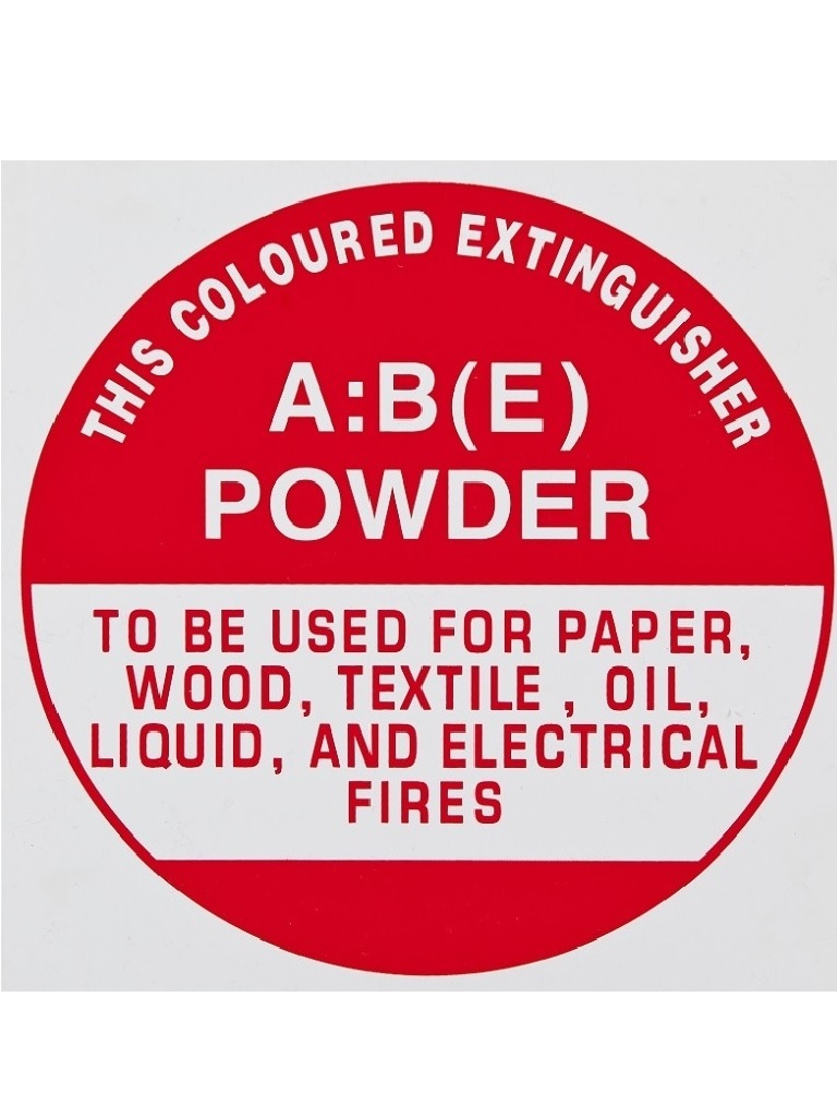 ABE Dry Powder - Identification Sign Plastic